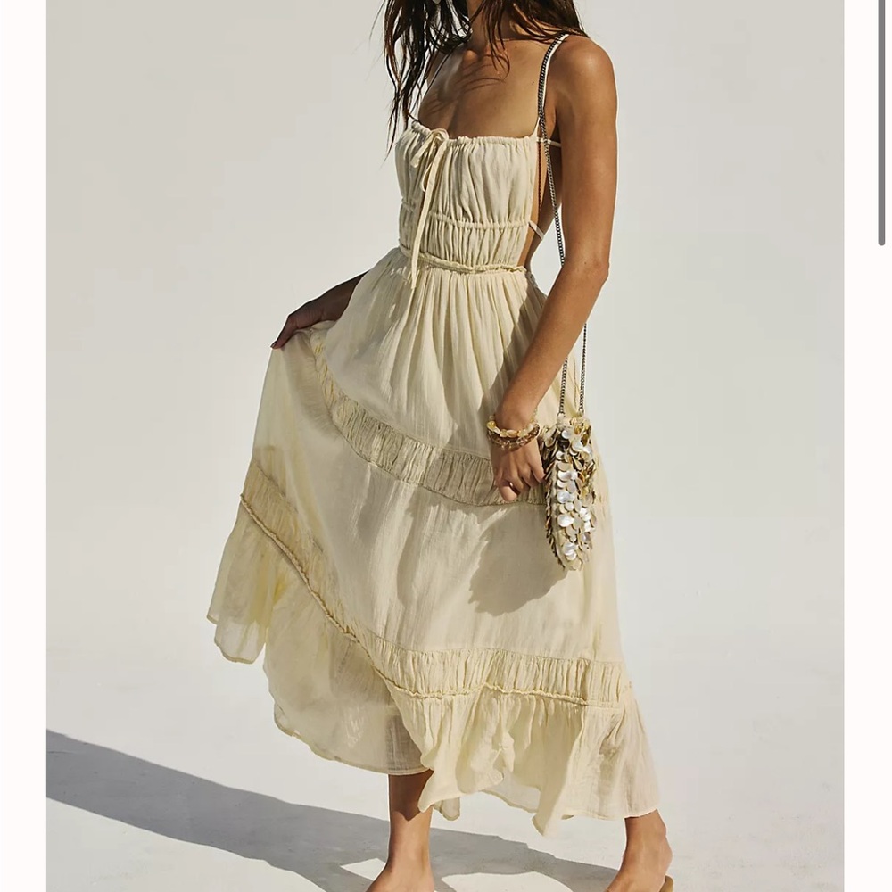 Free People Taking Sides Dress, XS, Chocolate Brown